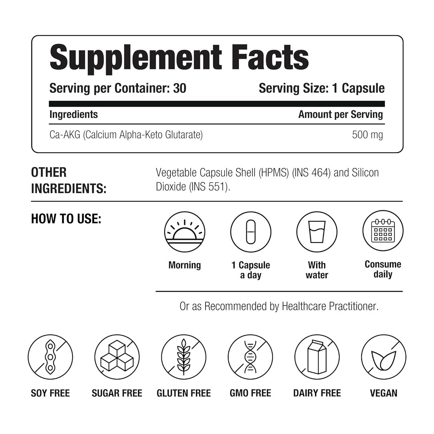 Decode Age Ca AKG Supplement Capsules | Swadesiicart