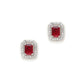 stone stud (Red) - Ruby Raang - Swadesiicart