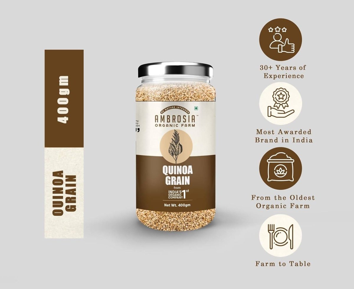Ambrosia Organic Farm Quinoa Grain - Swadesiicart
