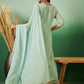 Aqua Blue Georgette Handwork Unstitched Dress Material - Hanika | Swadesiicart
