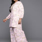 Ahalyaa Women's Traditional Wear Co-ords - Pink - Swadesiicart