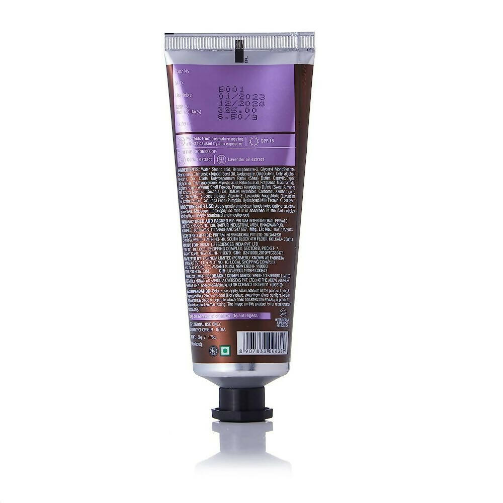 Fabessentials Coffee Lavender Hand Cream - SPF 15 - Swadesiicart