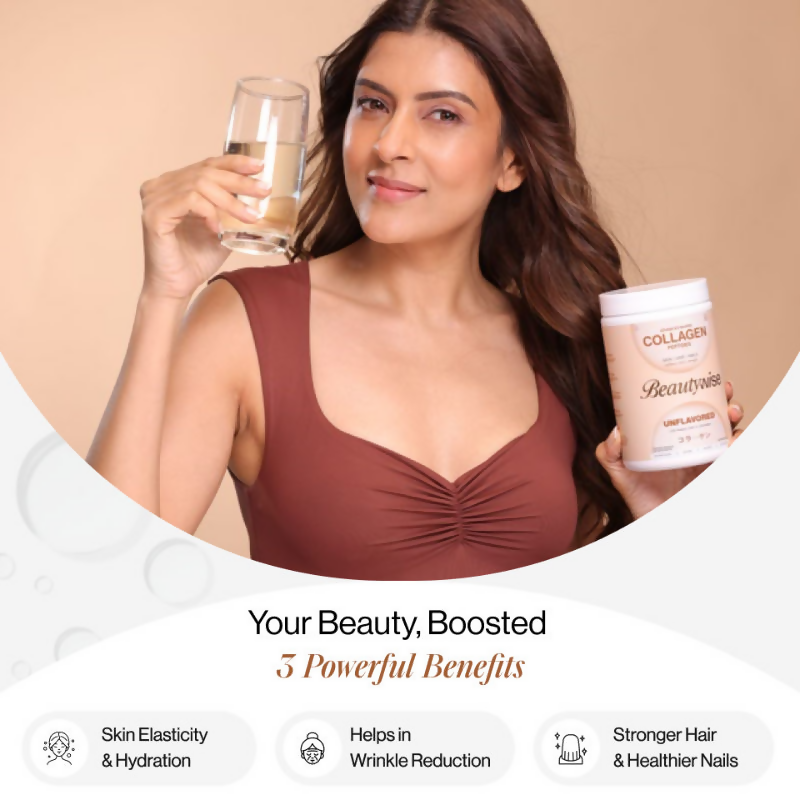 Beautywise Advanced Marine Collagen Peptides Powder - Unflavored | Swadesiicart