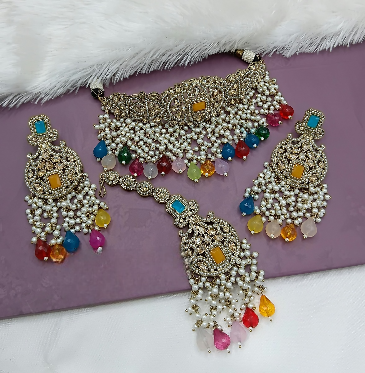 Joban Fashion Multi Alloy Choker Set | Swadesiicart