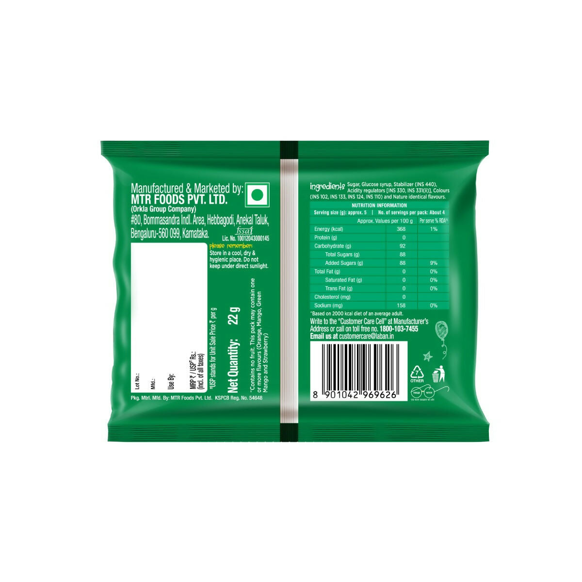 MTR Laban Jelly Man Fruit Flavour Chews - Swadesiicart