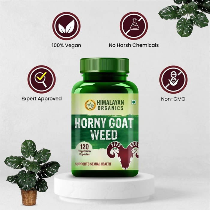Himalayan Organics Horny Goat Weed Vegetarian Capsules | Swadesiicart