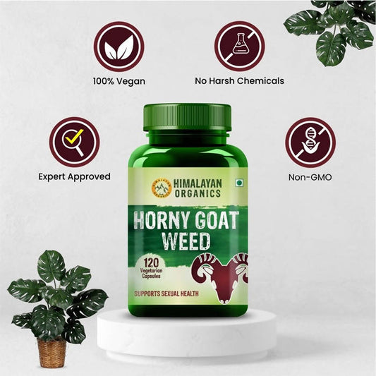 Himalayan Organics Horny Goat Weed Vegetarian Capsules | Swadesiicart