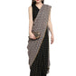 Ahalyaa Women's Black Georgette Foil Print Ready to Wear Saree | Swadesiicart