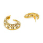 Moissanite Gold plated Round Earrings - Ruby Raang | Swadesiicart