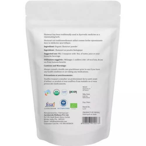 Aarshaveda Organic Shatavari Powder | Swadesiicart