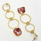 NVR Women's Gold-Polished Mother of Pearl Handcrafted Drop Earrings - Swadesiicart