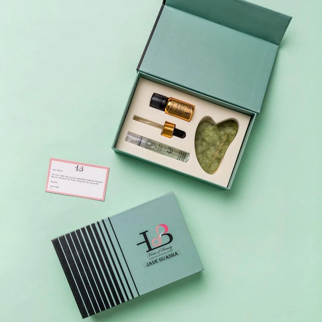 House of Beauty Jade Guasha Kit - Swadesiicart
