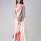 Vastranavya Coral Off White Freehand Mandalaa Print Ready to Wear Saree | Swadesiicart