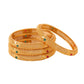 NVR Women's Set of 2 Gold-Polished Traditional Bangles - Swadesiicart