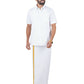 Ramraj Cotton Mens Half Sleeve Formal 100 % Cotton White Shirt | Swadesiicart