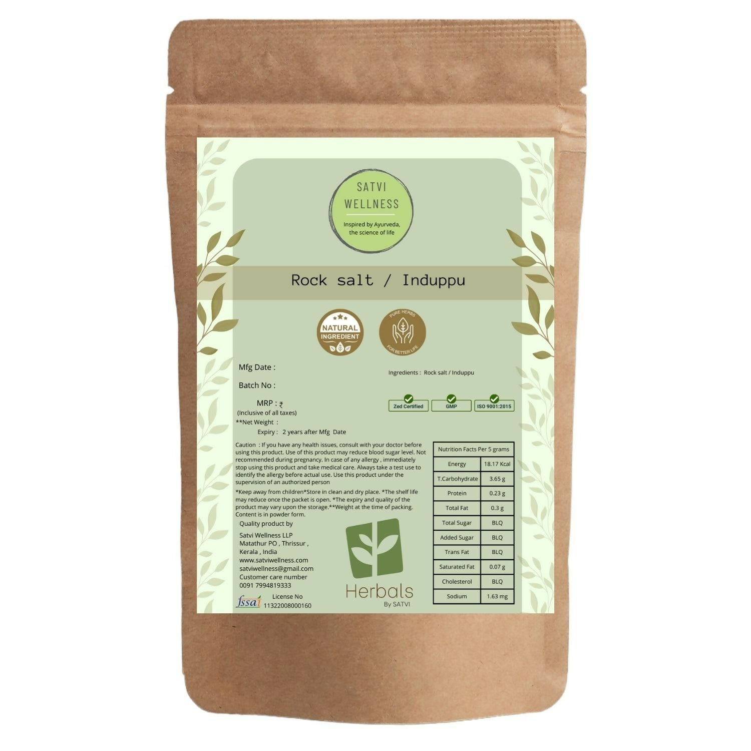 Satvi Wellness Induppu | Rock Salt - Satvi Wellness