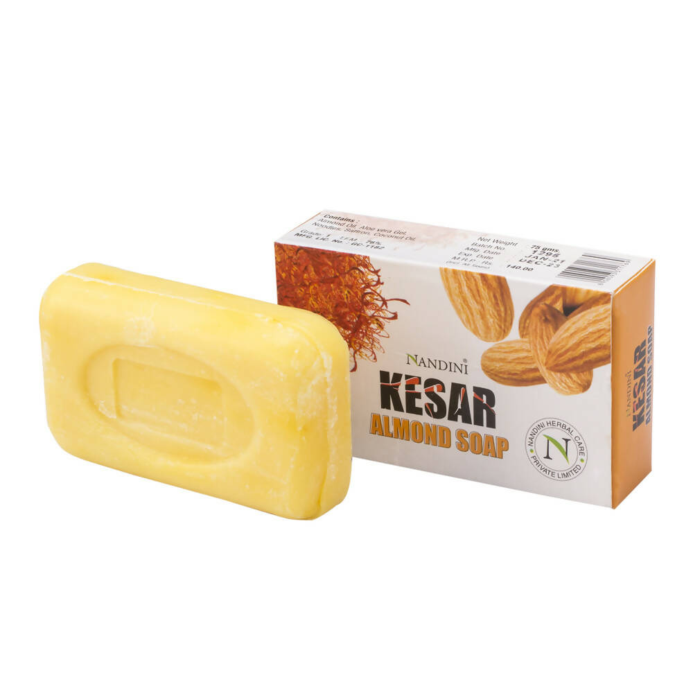 Nandini Herbal Kesar Almond Soap - Swadesiicart