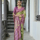 Vishnu Weaves Women's Mahendi Soft Tussar Silk Saree with Blouse - Swadesiicart