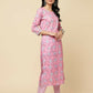 Designer Stylish Pink Cotton Blend Stitched Suit With Dupatta - Tanisha | Swadesiicart