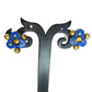 Terracotta Ear Studs-Blue