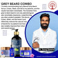 Ivory Natural Grey Beard Combo (Serum, Cream, Wash & Gel) Restore Your Silver Beard To Natural Color | Swadesiicart