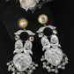 Joban Fashion Women Long Pattern Silver Tone Earrings | Swadesiicart