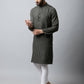 Even Apparels Brown Color Pure Cotton Men's Kurta With Band Collar (CHK1185) | Swadesiicart