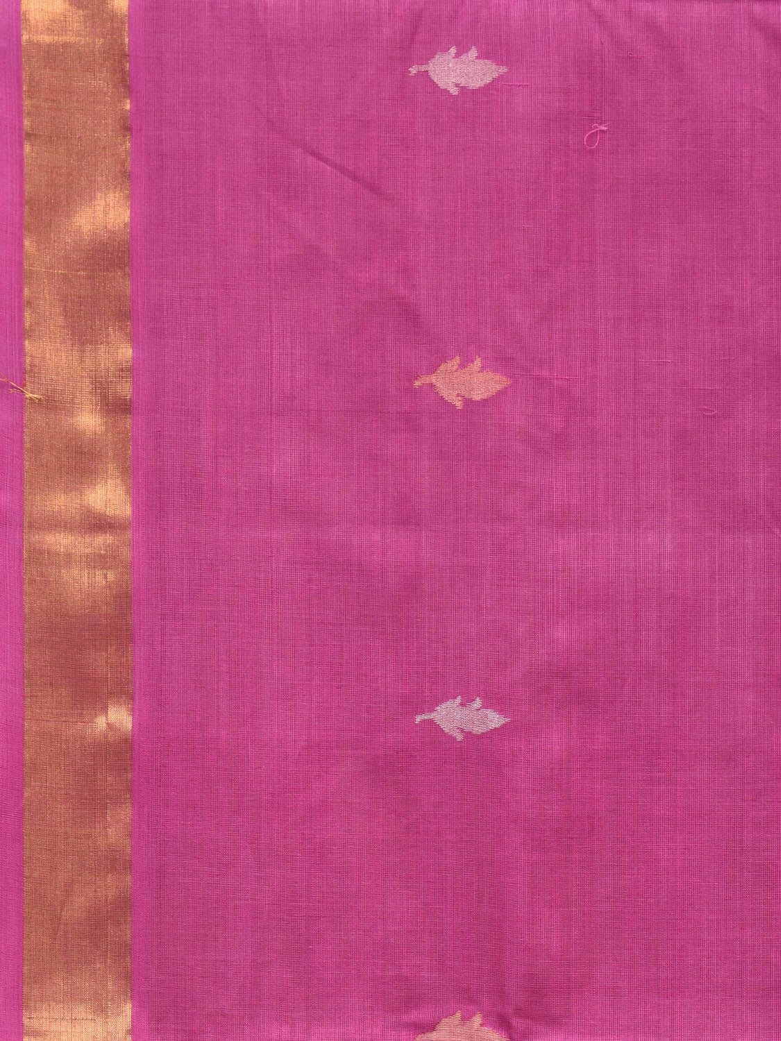 Magenta Uppada Cotton Handloom Saree with Grill Pallu Design - Global Threads | Swadesiicart