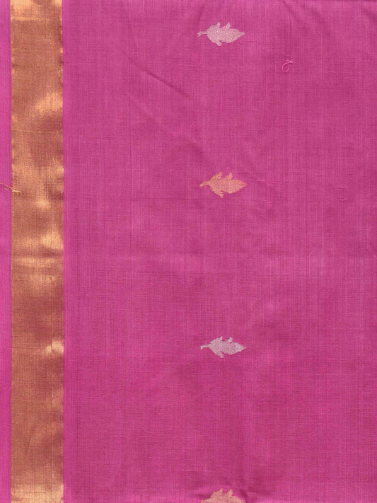 Magenta Uppada Cotton Handloom Saree with Grill Pallu Design - Global Threads | Swadesiicart