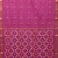 Magenta Uppada Cotton Handloom Saree with Grill Pallu Design - Global Threads | Swadesiicart