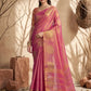 Anaita Magenta Tissue Silk Woven Saree With Blouse