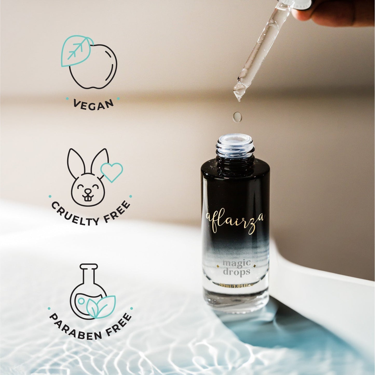 Aflairza Magic Drops - Waterproof & Sweat-Resistant Makeup Serum