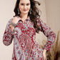 Yufta Maroon Pure Cotton Boho Print Co-Ord Set - Swadesiicart
