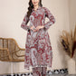 Yufta Maroon Pure Cotton Boho Print Co-Ord Set - Swadesiicart
