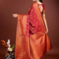 Anaita Maroon Banarasi Silk Woven Saree With Blouse