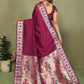 Anaita Maroon Paithani Gala Silk Saree With Blouse