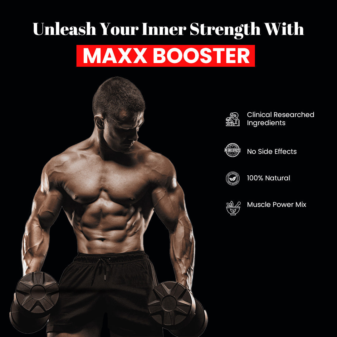 Jagat Pharma Maxx Booster- 60 Capsule Muscle Mass Gainer and Stamina Booster | Swadesiicart