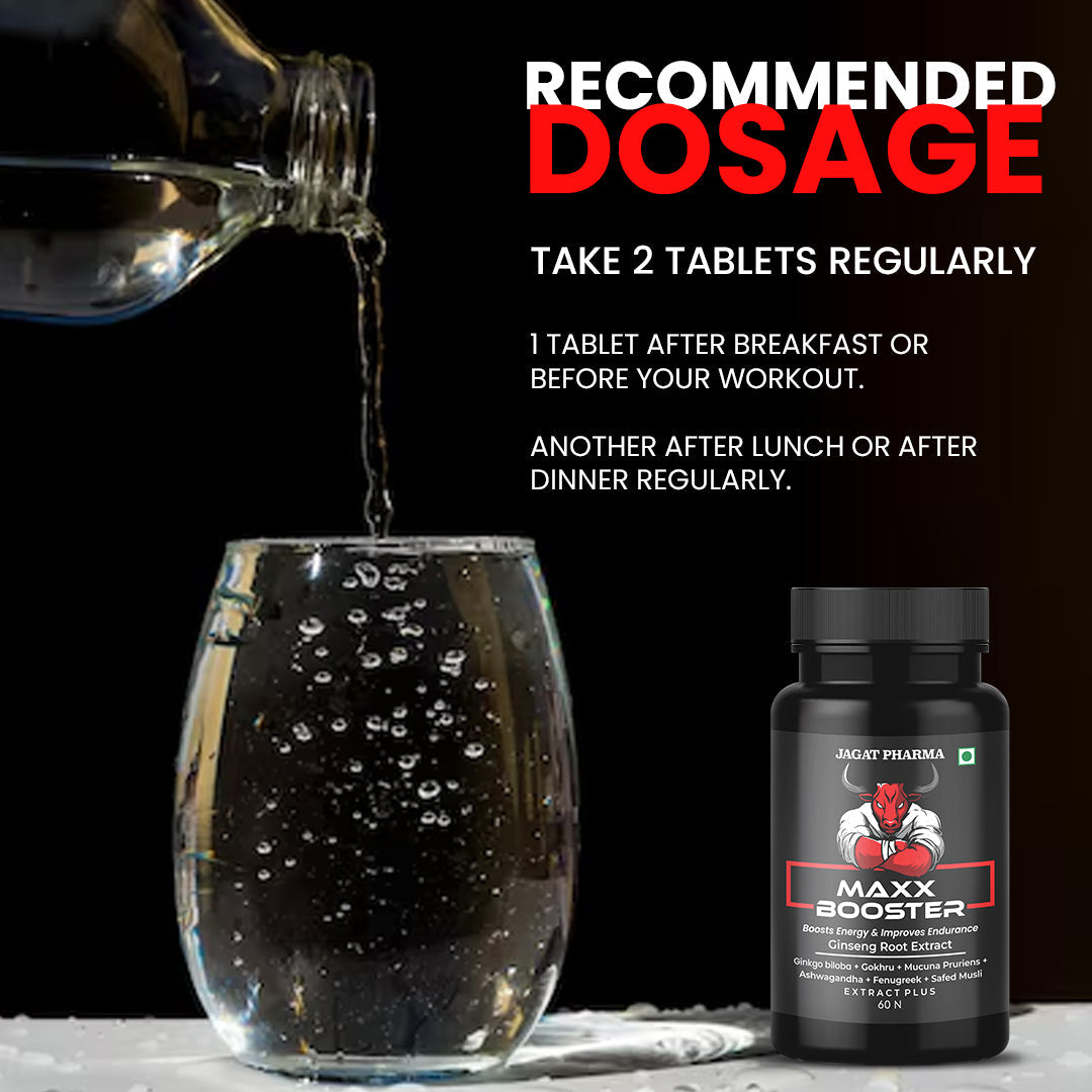 Jagat Pharma Maxx Booster- 60 Capsule Muscle Mass Gainer and Stamina Booster | Swadesiicart