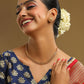 Ruby Raang Golden Necklace with Studs | Swadesiicart