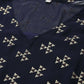 Ahalyaa Women Navy Blue Georgette Gold Printed Kaftan Kurta | Swadesiicart