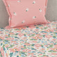 CHHAVI INDIA Pink & Blue Floral 210 TC Bedsheet with Pillow Covers - Swadesiicart