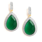 Nuyug 22K Gold Plated Fern Radiance Contemporary Drop Earrings | Swadesiicart