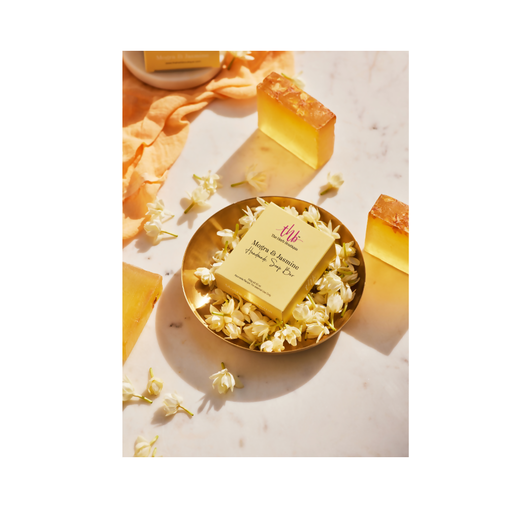 The Herb Boutique Mogra & Jasmine Glycerine Soap Bar - Swadesiicart