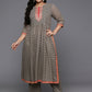 Ahalyaa Women's Traditional wear Kurta Set - Grey | Swadesiicart