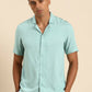 Blue Men Rayon Straight Opaque Casual Shirt - Mahotsav