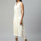 Ahalyaa Womens Off White Pure Cotton Printed Kurta Pant Set | Swadesiicart