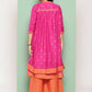 Ahalyaa Women's Traditional wear Kurta Set - Pink | Swadesiicart