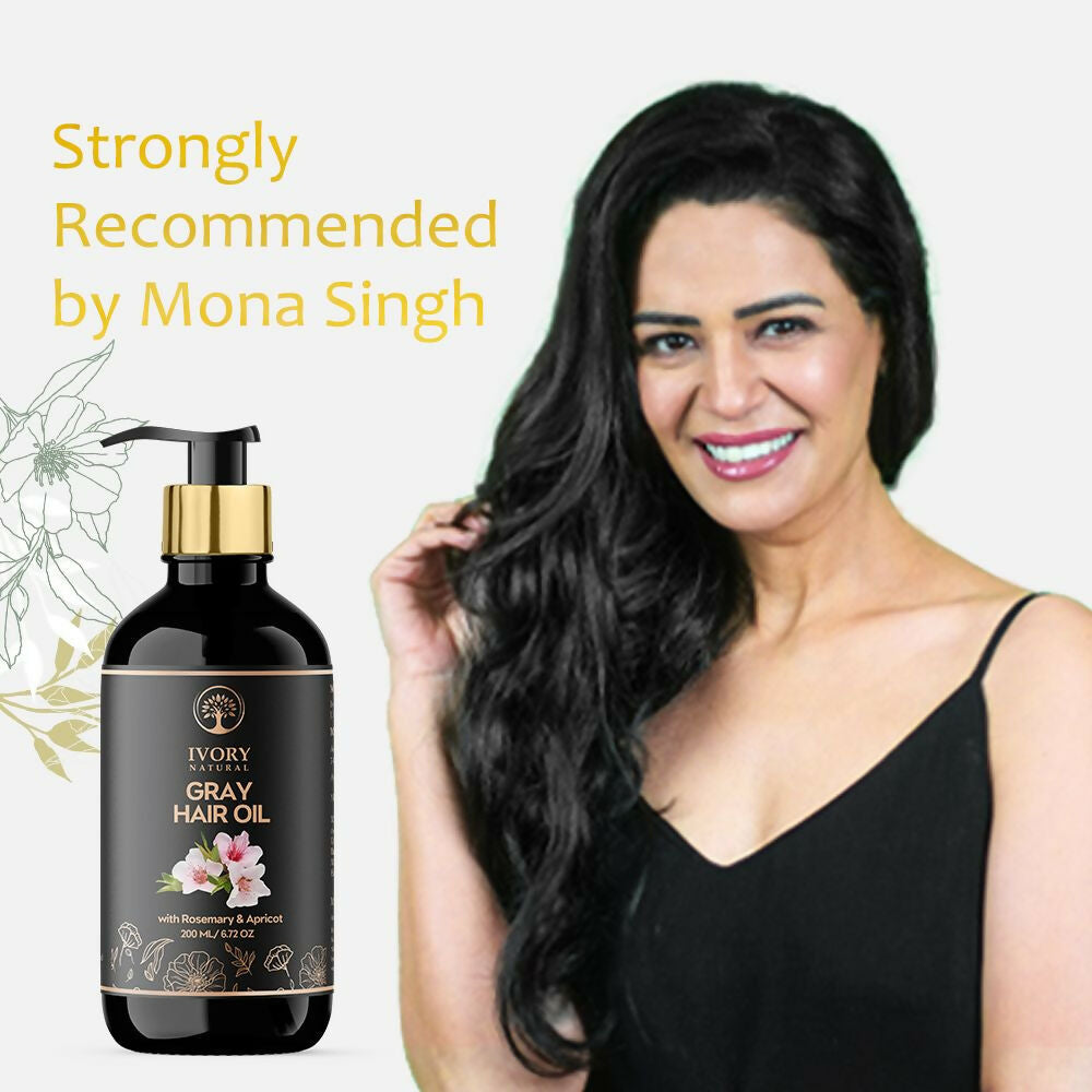 Ivory Natural Gray Oil Restore Natural Black Hair And Shine | Swadesiicart