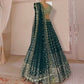 Jyoti Fashion Catching Bottle Green Faux Georgette Sequins with Paper Mirror & Jari Embroidery Lehenga Choli with Dupatta | Swadesiicart