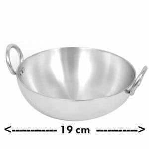 Stainless Aluminium Kadhai - 19 cm width - Swadesiicart
